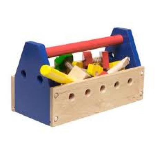 Wooden Tool Kit Toys in a Tool Box