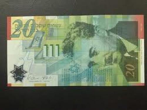 Banknotes; Israel..20 new shequalim 2008