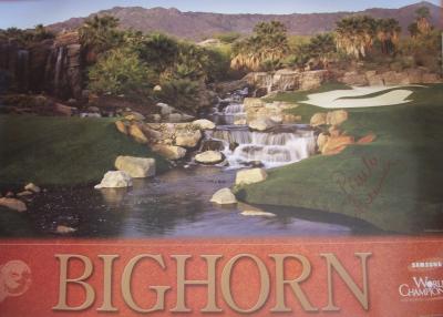 Paula Creamer autographed Bighorn LPGA Samsung World Championship poster