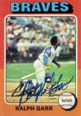 Ralph Garr autographed Atlanta Braves 1975 Topps card