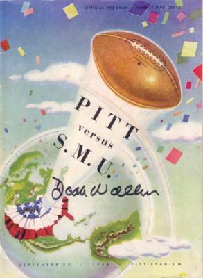 Doak Walker autographed 1948 Pitt vs SMU program