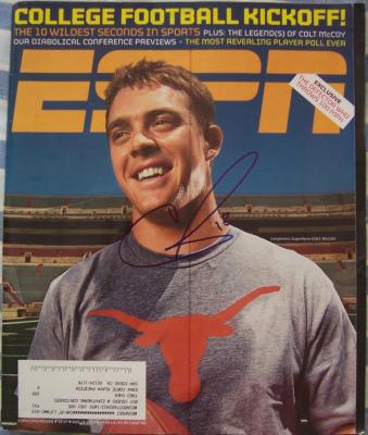 Colt McCoy autographed Texas Longhorns 2009 ESPN Magazine