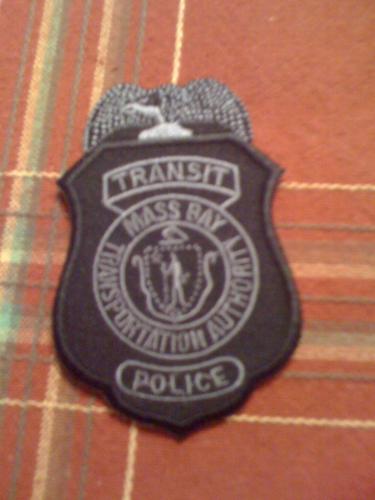 Massachusetts Transit Police hat badge, MBTA  POLICE, Mass