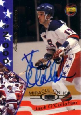 Jack O'Callahan certified autograph 1980 Miracle on Ice Signature Rookies card
