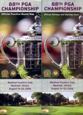 2006 PGA Championship map pairings & spectator guide set (Tiger Woods)