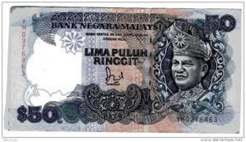 Banknotes;  $50 banknote from Malaysia  Lima puluh