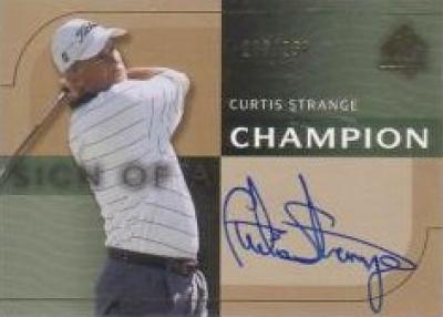 Curtis Strange certified autograph 2003 SP golf card #108/250