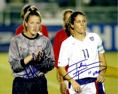 Julie Foudy & Siri Mullinix autographed 8x10 U.S. National Team photo