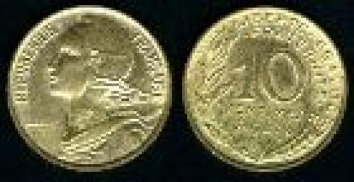 10 centimes; Year: 1962-2001; (km 929)