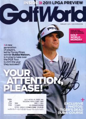 Bubba Watson autographed 2011 Golf World magazine