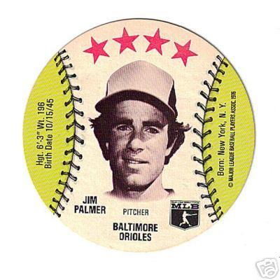 Jim Palmer Baltimore Orioles 1976 MSA disc