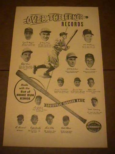 Louisville Slugger poster Over the Fence
