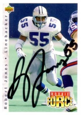 Robert Jones autographed Dallas Cowboys 1992 Upper Deck card