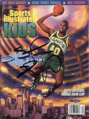 Shawn Kemp autographed Seattle Sonics Sports Illustrated for Kids magazine (UDA)