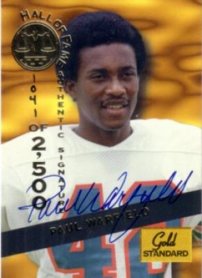 Paul Warfield certified autograph 1994 Hall of Fame Signature Rookies card