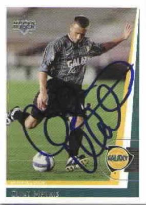 Clint Mathis autographed 1999 MLS Los Angeles Galaxy card
