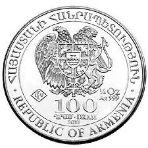 Coins; 1/4oz Silver Bullion Coin - Armenia 2012 Noah's Ark