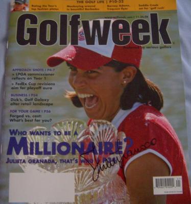 Julieta Granada (LPGA) autographed 2007 GolfWeek magazine