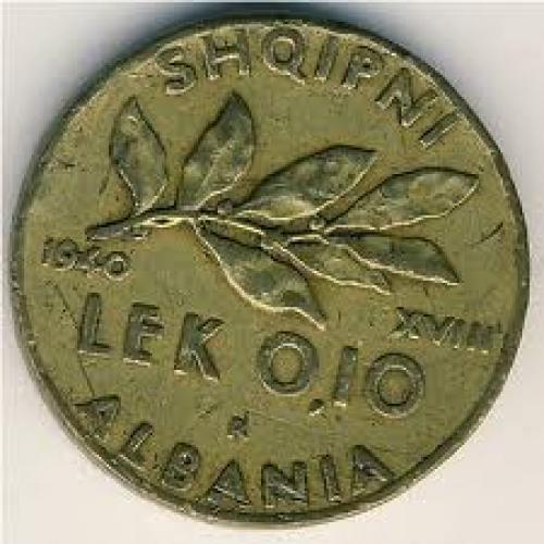 Coins; Albania, 0,1 lek, 1940–1941 ...