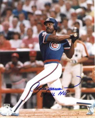Andre Dawson autographed Chicago Cubs 8x10 photo inscribed 87 NL MVP