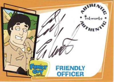 Erik Estrada Family Guy certified autograph card