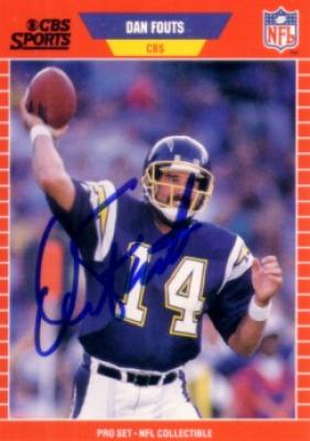 Dan Fouts autographed San Diego Chargers 1989 Pro Set Announcers card