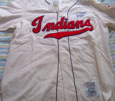 Bob Feller autographed Cleveland Indians 1948 authentic Mitchell & Ness throwback jersey