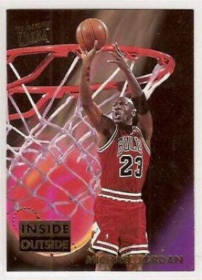 Michael Jordan Bulls 1993-94 Ultra Inside Outside insert card