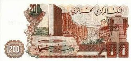 Banknotes; 200 Dinars;  Algeria; Africa