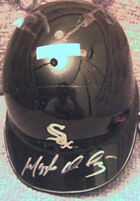 Magglio Ordonez autographed Chicago White Sox mini helmet