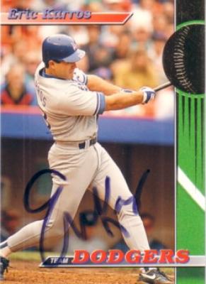 Eric Karros autographed Los Angeles Dodgers 1993 Stadium Club card