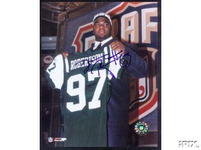 DeWayne Robertson autographed Jets NFL Draft 8x10 photo