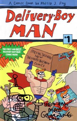 Matt Groening autographed & doodled Futurama Delivery-Boy Man comic book