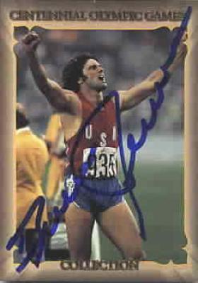 Bruce Jenner autographed 1996 Olympic card
