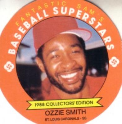 Ozzie Smith Cardinals 1988 Fantastic Sam's disc