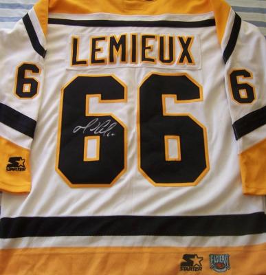 Mario Lemieux autographed Pittsburgh Penguins Starter jersey