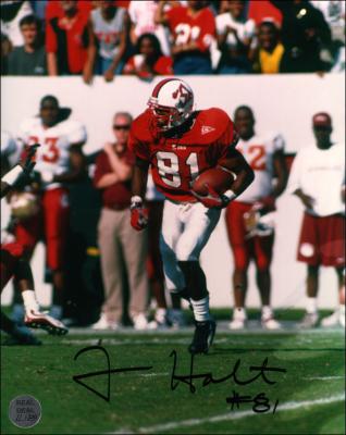 Torry Holt autographed 8x10 N.C. State photo
