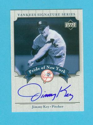 Jimmy Key certified autograph New York Yankees 2003 Upper Deck card