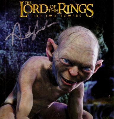 Andy Serkis autographed Lord of the Rings Gollum 8x8 magazine photo