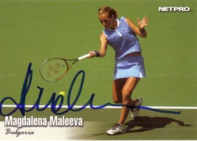 Magdalena Maleeva autographed 2003 Netpro card