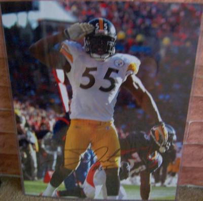 Joey Porter autographed Pittsburgh Steelers 2005 AFC Championship 16x20 poster size photo