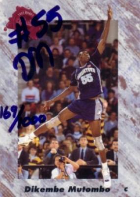 Dikembe Mutombo certified autograph Georgetown 1991 Classic card