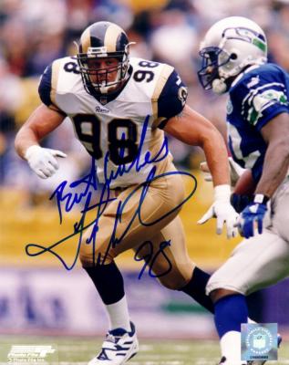 Grant Wistrom autographed 8x10 St. Louis Rams photo