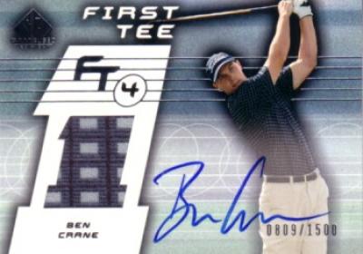 Ben Crane certified autograph 2003 SP Game Used card with tournament worn shirt swatch #809/1500