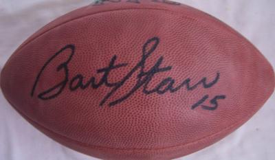 Bart Starr autographed NFL game football