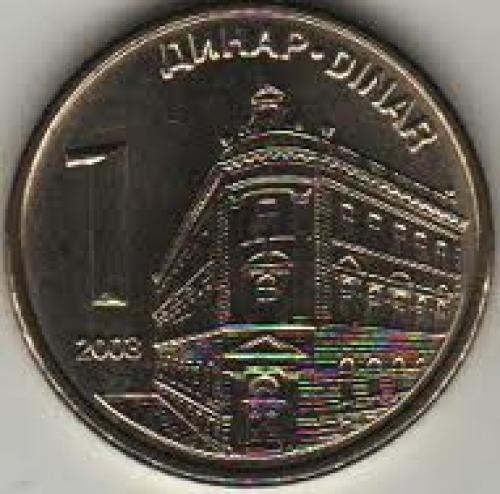 Coins; Serbia 1 Dinara 2003