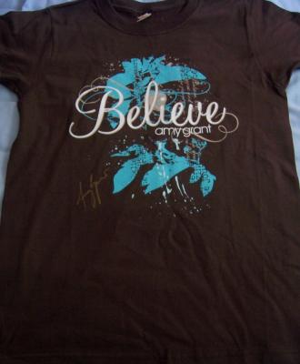 Amy Grant autographed Believe T-shirt