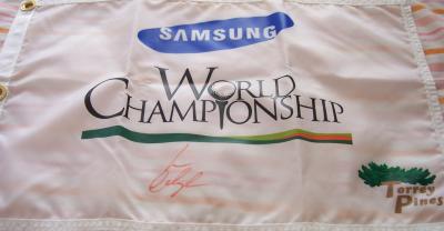 Lorena Ochoa autographed LPGA Samsung World Championship flag
