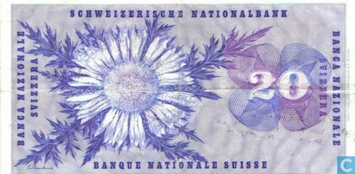 Switzerland 20 Francs 1961