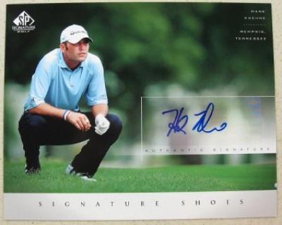 Hank Kuehne certified autograph 2004 SP Signature Golf 8x10 photo card